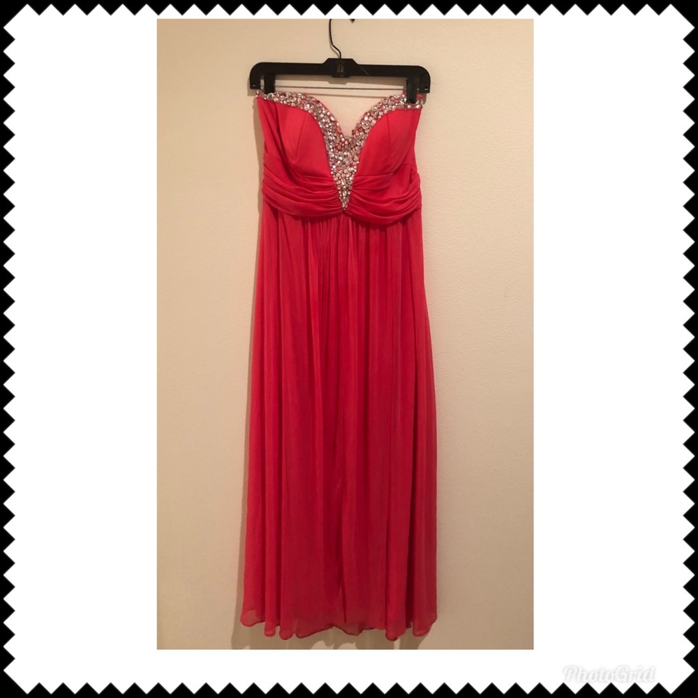 Long Fancy Coral Dress